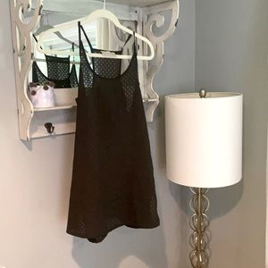 Black Zara perforated tank